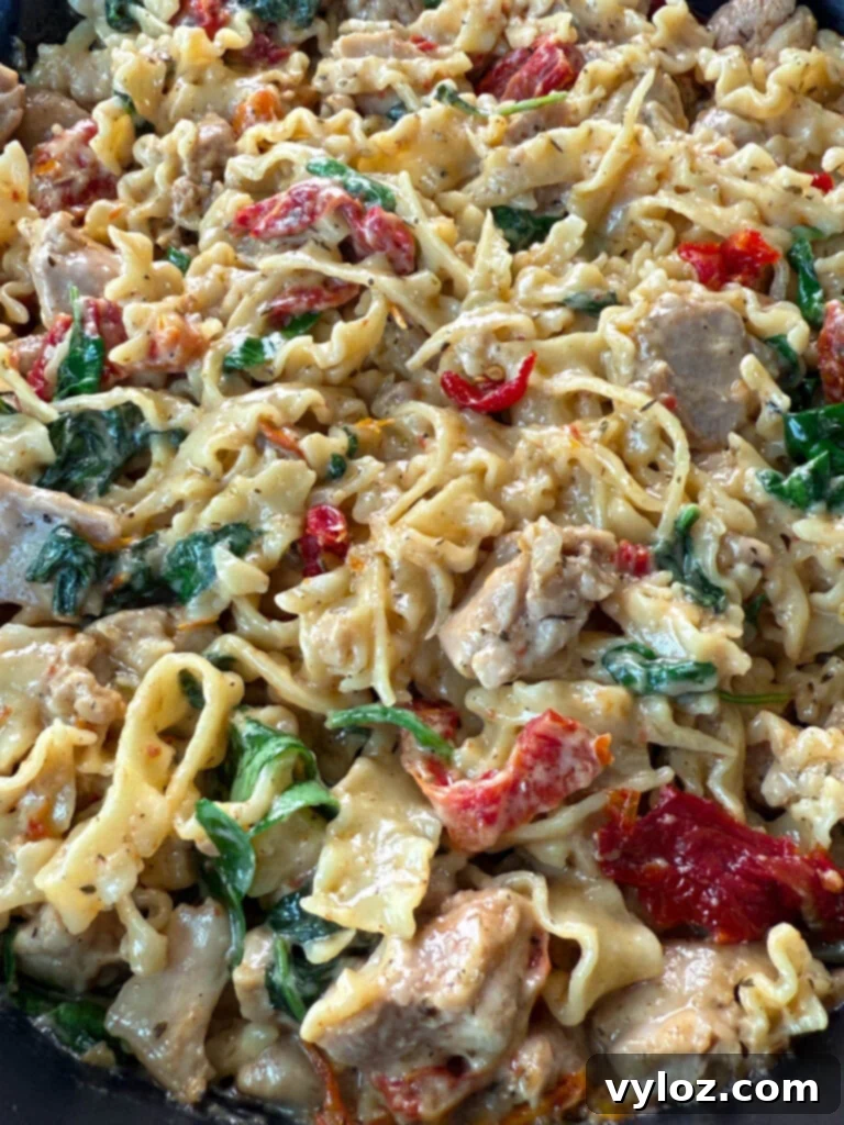 Proposal-Perfect Chicken Pasta 7 pot full of marry me chicken pasta with sundried tomatoes, parmesan, and spinach