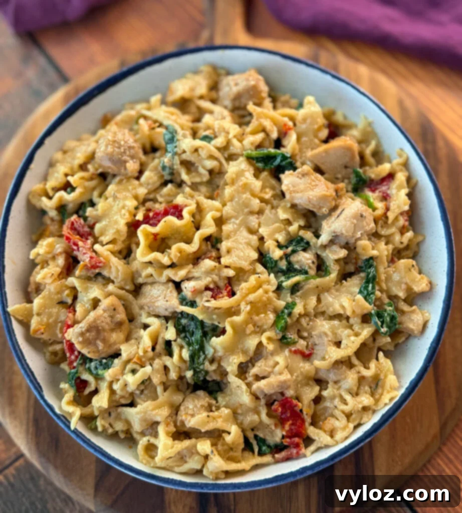 Proposal-Perfect Chicken Pasta 8 bowl marry me chicken pasta with sundried tomatoes, parmesan, and spinach