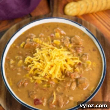 Protein-Packed Chicken Chili 13 high protein chicken chili in a white bowl with grated cheese