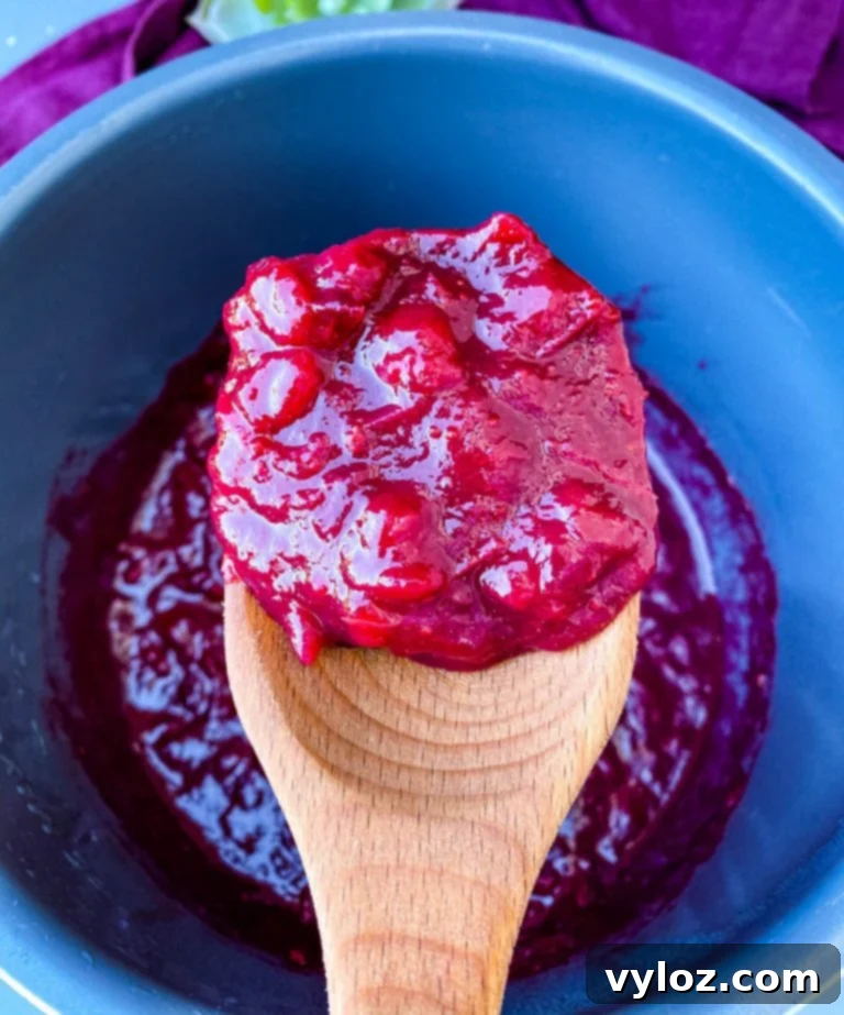 Instant Pot Homemade Cranberry Sauce in a serving bowl.