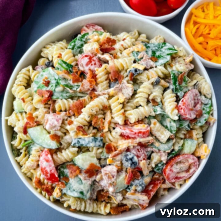 Creamy Bacon Ranch Pasta Salad