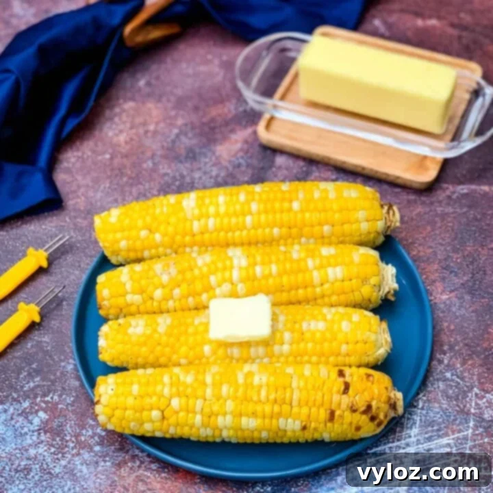 Air Fryer Corn on the Cob with Garlic Butter