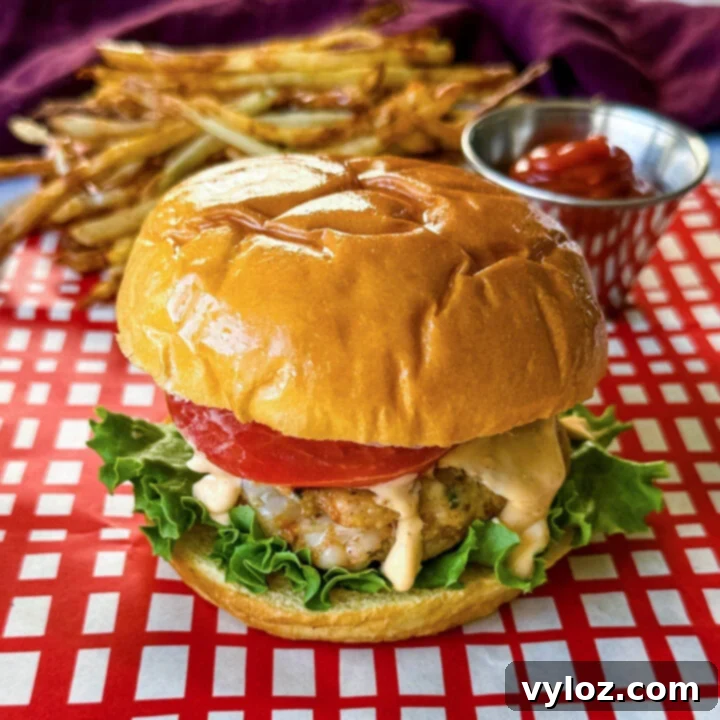 Juicy Shrimp Burger recipe