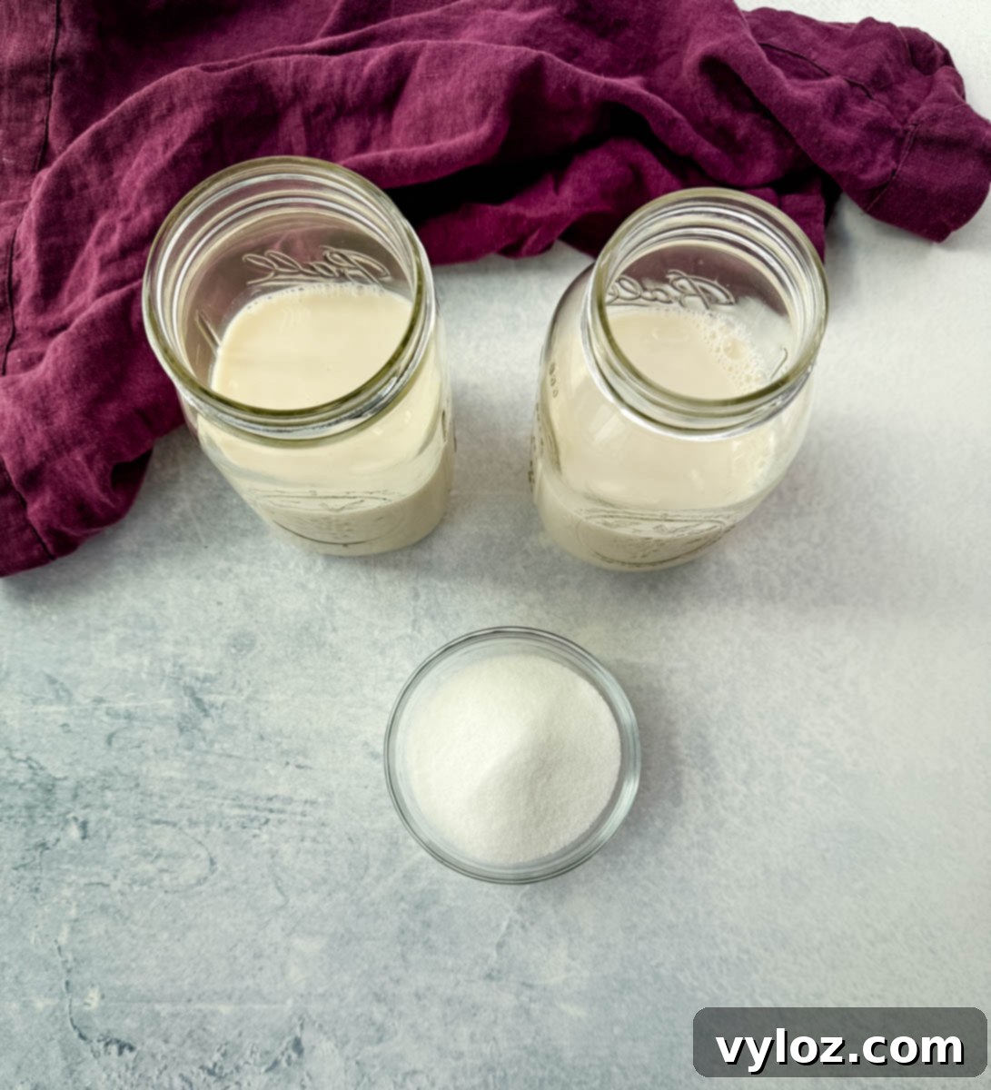 Ninja Slushi Strawberry Burst 4 milk and sugar in separate glass bowls and cups