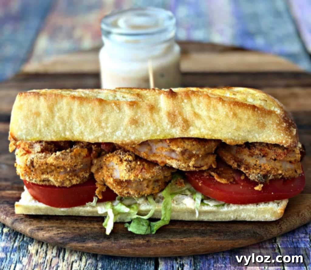 Effortless Shrimp Po' Boy Sandwiches 2 Air Fryer Fried Louisiana Shrimp Po Boy with Remoulade Sauce