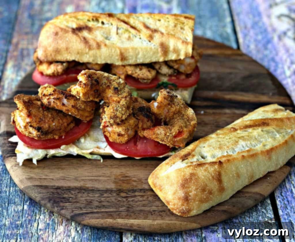 Effortless Shrimp Po' Boy Sandwiches 4 Air Fryer Fried Louisiana Shrimp Po Boy with Remoulade Sauce