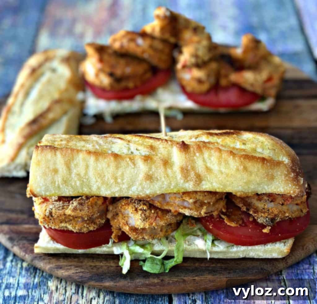 Effortless Shrimp Po' Boy Sandwiches 5 Air Fryer Fried Louisiana Shrimp Po Boy with Remoulade Sauce