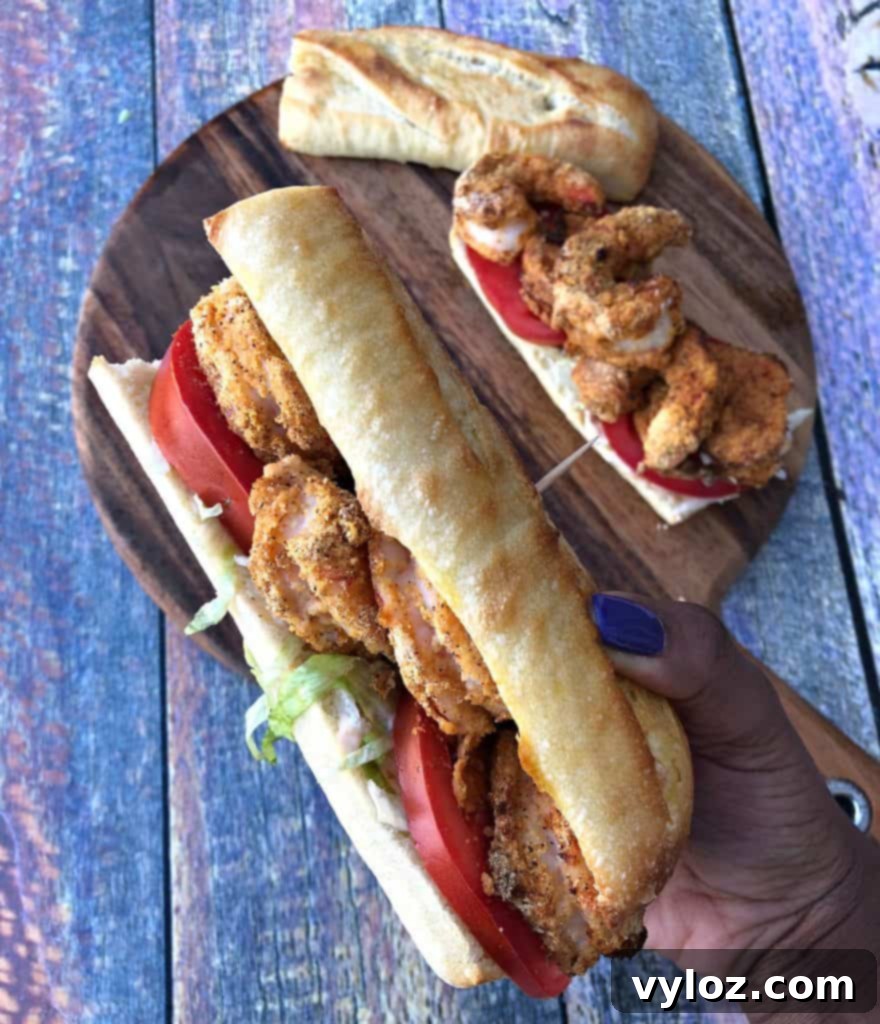 Effortless Shrimp Po' Boy Sandwiches 6 Air Fryer Fried Louisiana Shrimp Po Boy with Remoulade Sauce