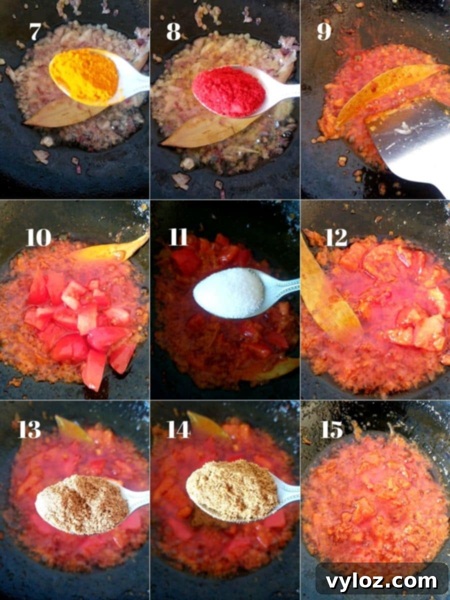 Soya Nuggets Curry Recipe - Gravy Preparation