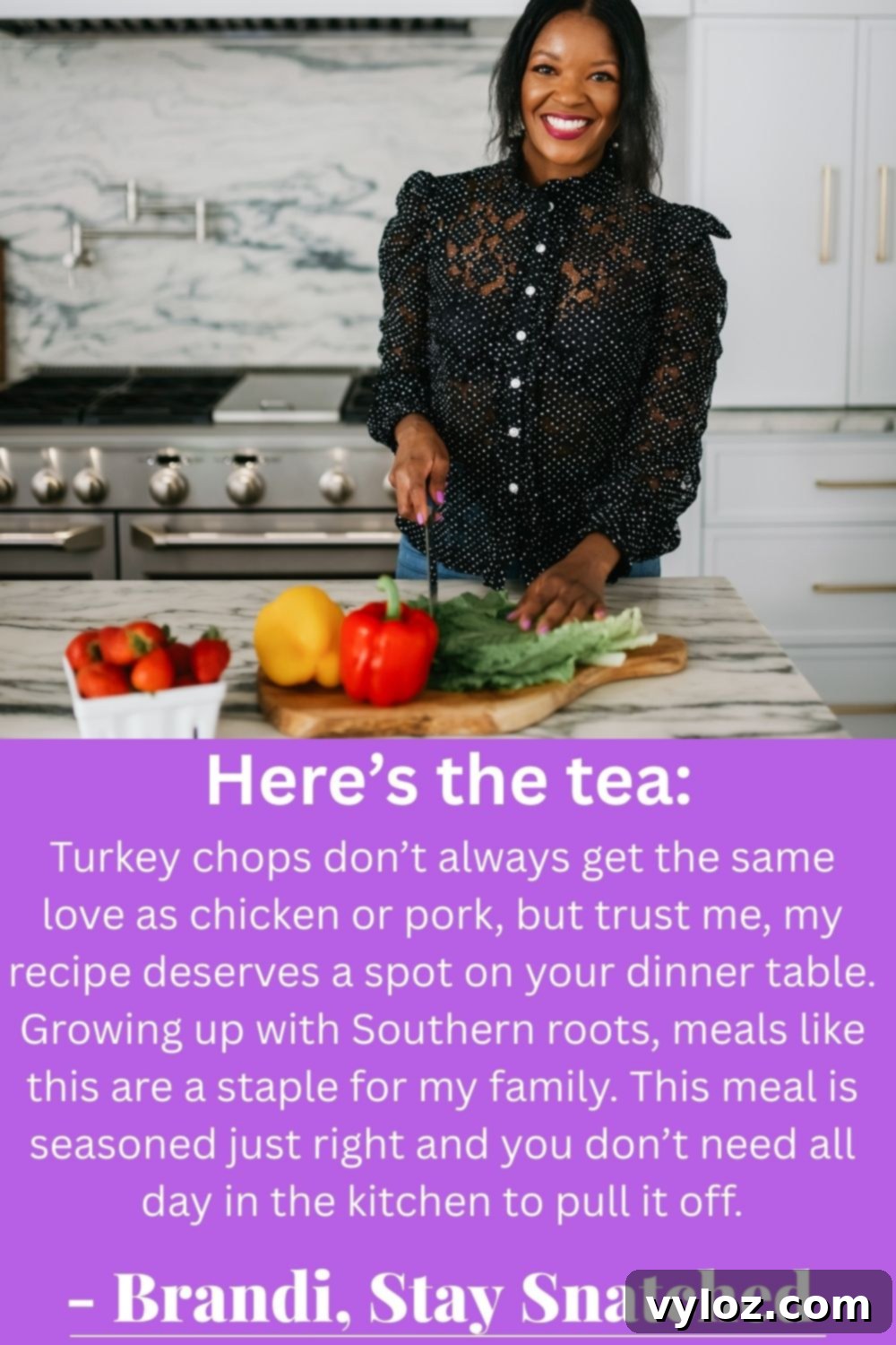 turkey chops recipe tips - Raw turkey chops and ingredients on a counter