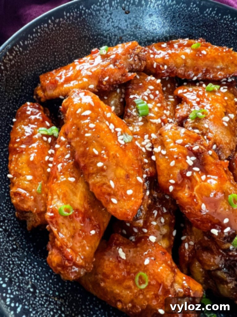 Sticky Honey Garlic Wings 10 honey garlic chicken wings in a bowl