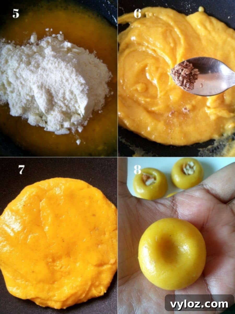 Making process of Aam Peda