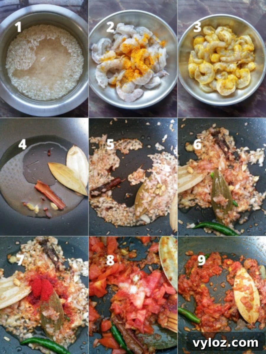 Detailed Steps for Making Prawn Pulao at Home