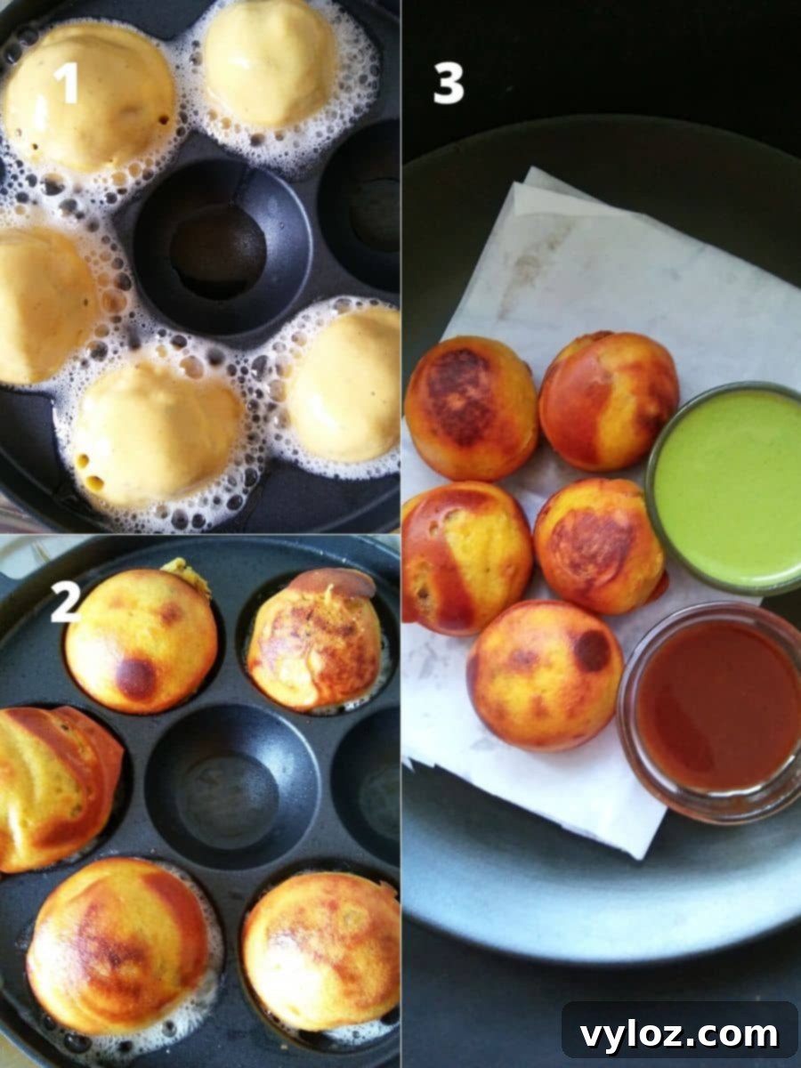 Making Non-Deep Fried Aloo Bondas in an Appe Pan