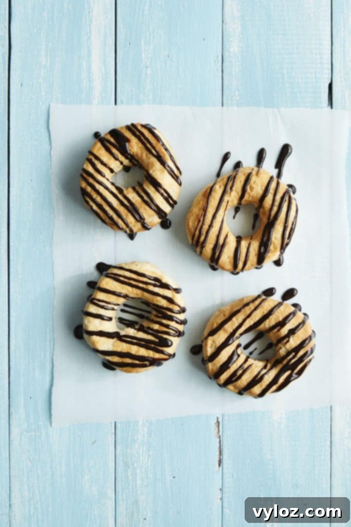 Delicious air fryer chocolate donuts with chocolate glaze
