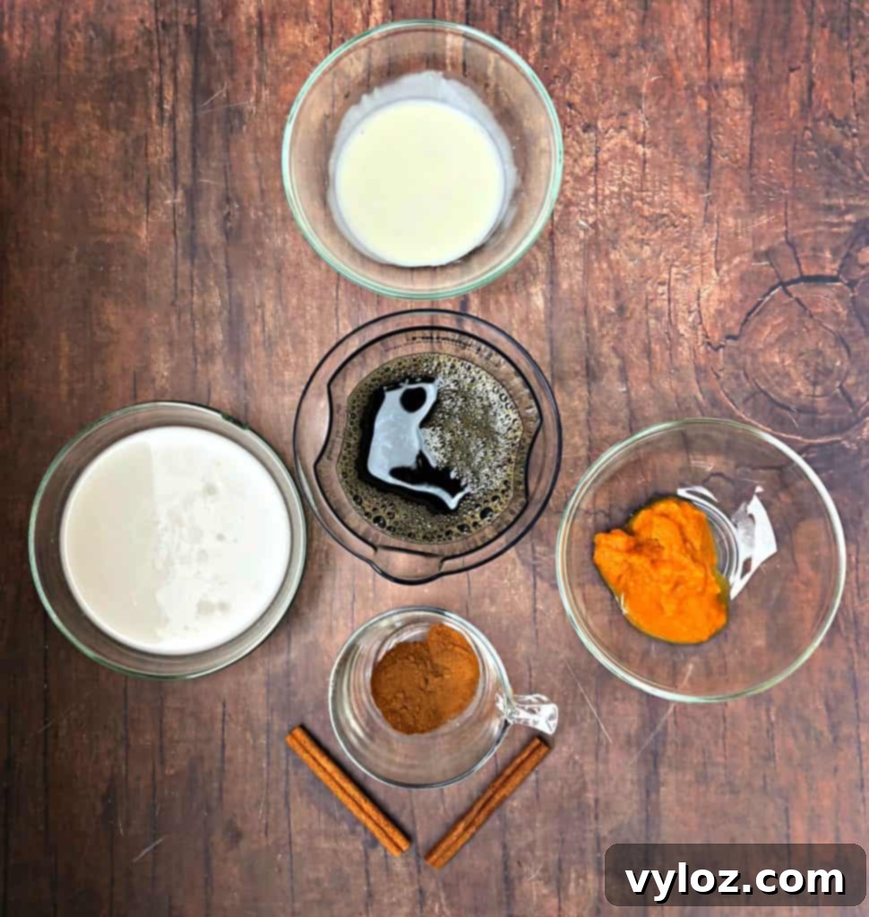 DIY Keto Low-Carb Starbucks Pumpkin Spice Latte Video Recipe 4 Ingredients for a keto pumpkin spiced latte including spices and a whisk
