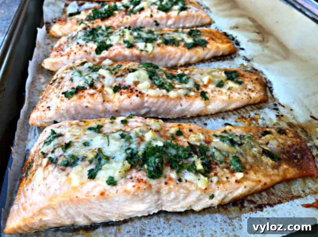 Parmesan Crusted Salmon with Herbs on a Sheet Pan