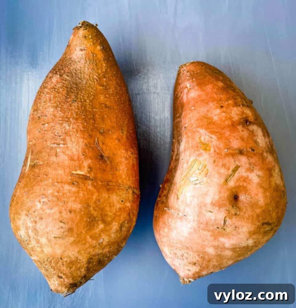 raw sweet potato on a flat surface